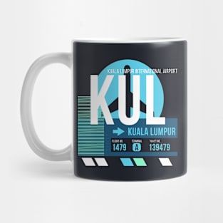 Kuala Lumpur (KUL) Airport Code Baggage Tag Mug